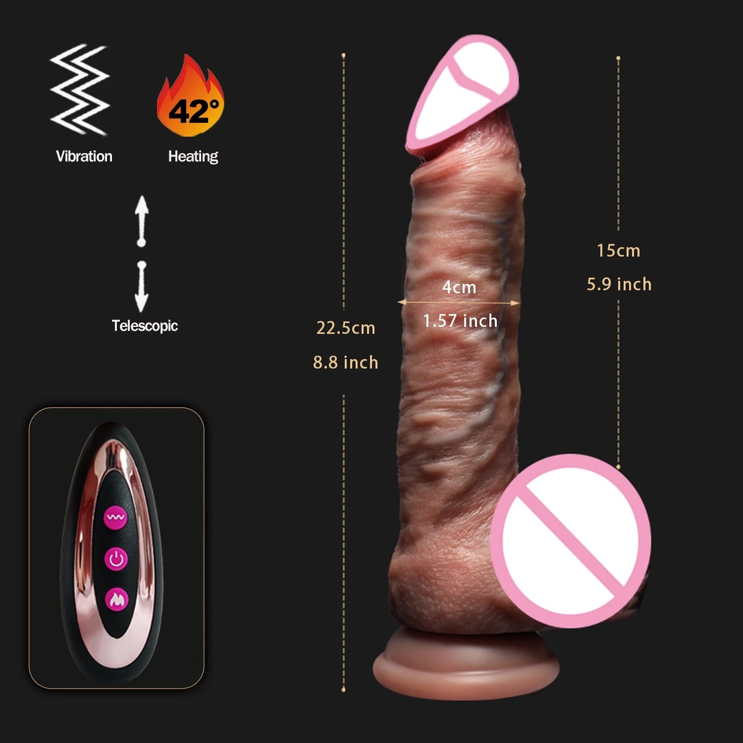 EdenPulse Luxe Realistic Thrusting Dildo