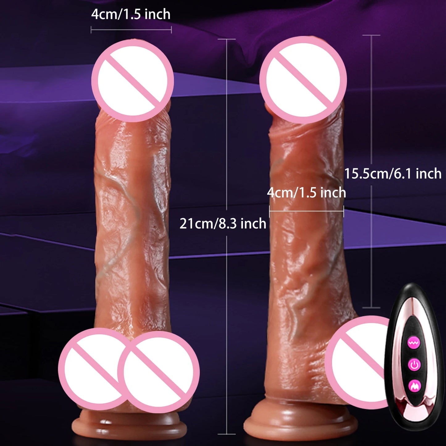 EdenPulse Luxe Realistic Thrusting Dildo