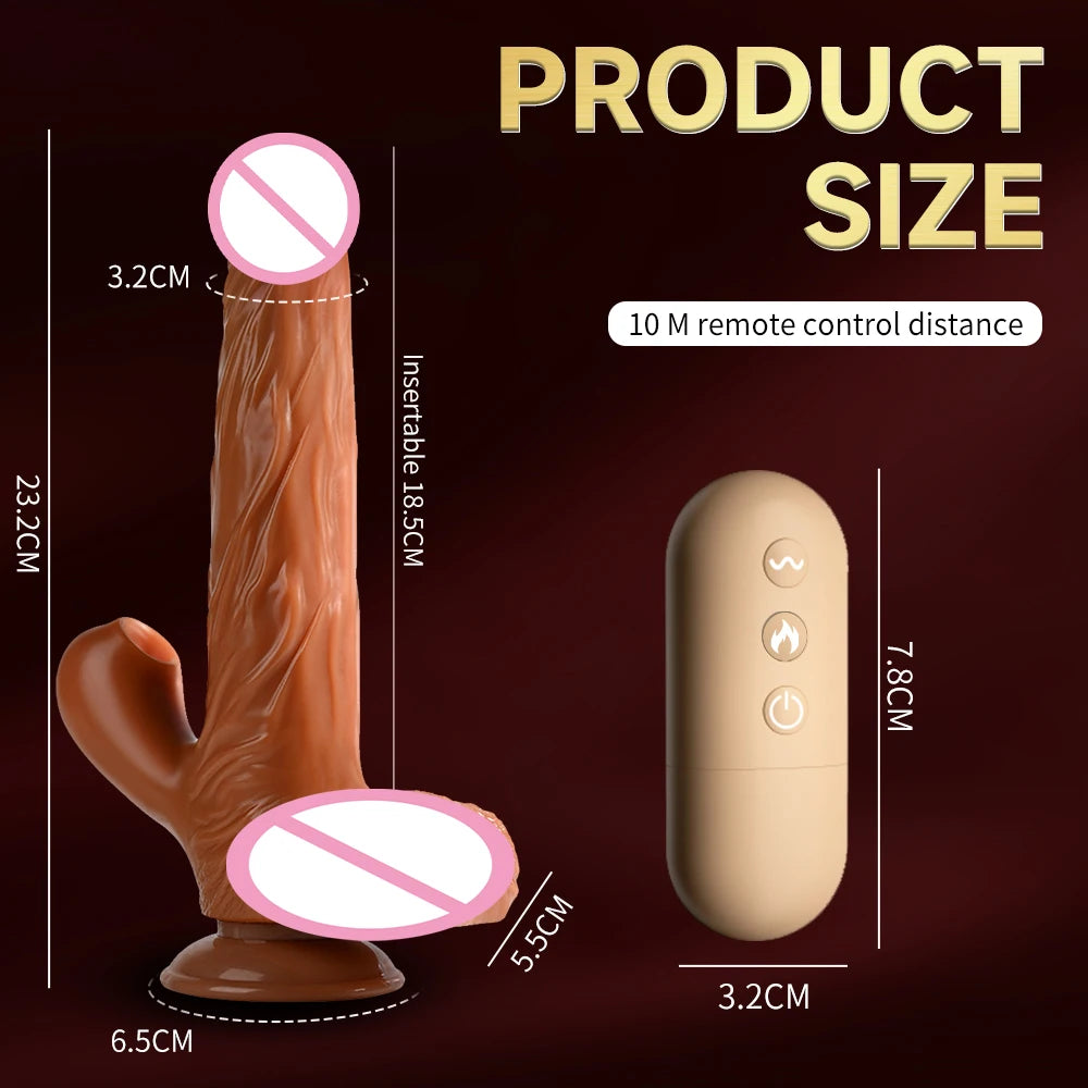 EdenPulse 360° Telescopic Realistic Dildo