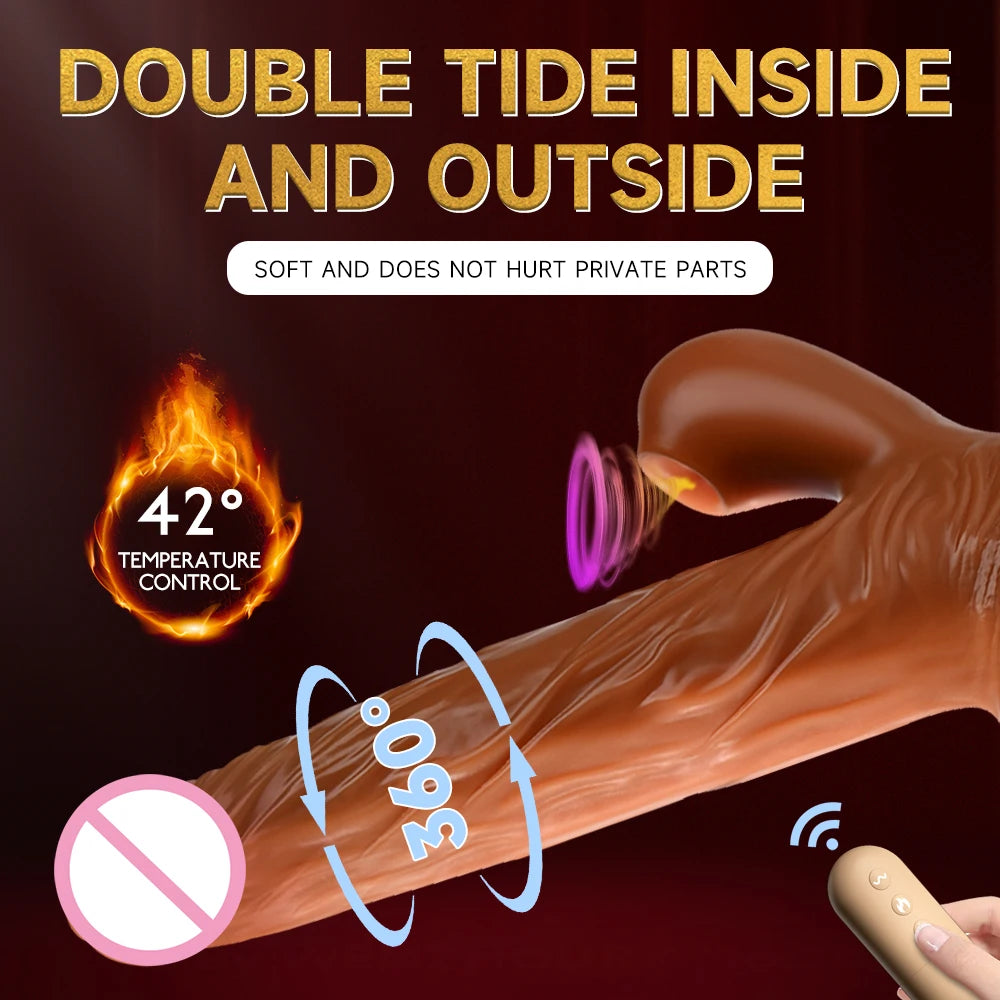 EdenPulse 360° Telescopic Realistic Dildo