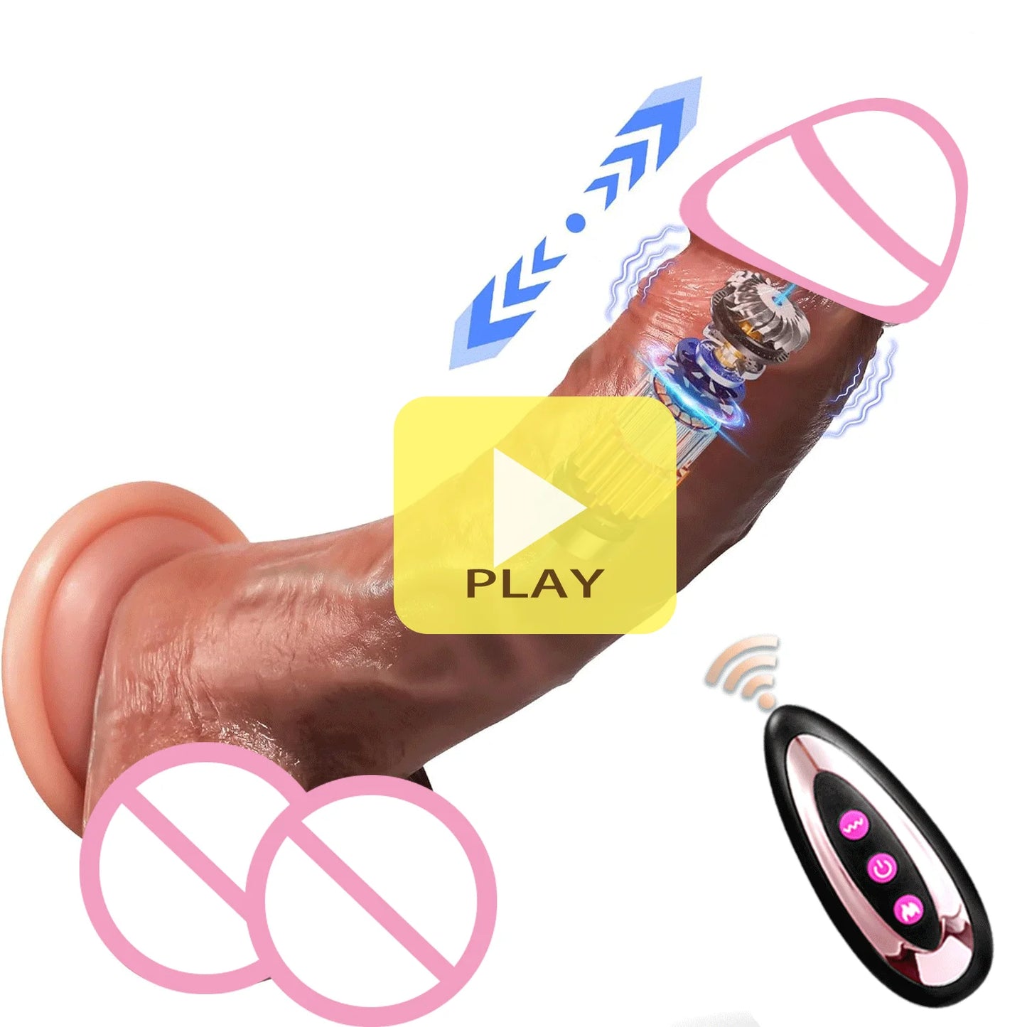 EdenPulse Luxe Realistic Thrusting Dildo