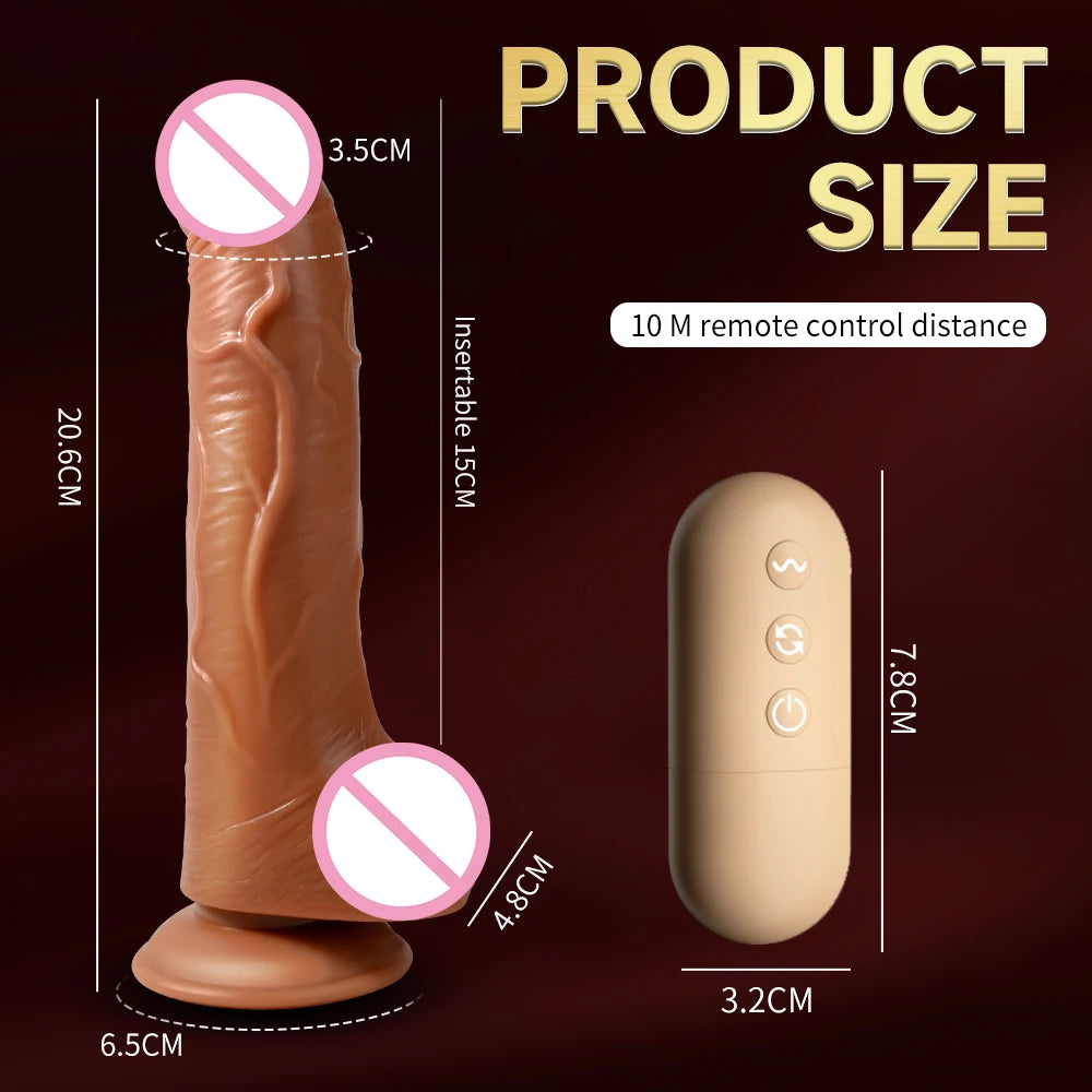 EdenPulse 360° Telescopic Realistic Dildo