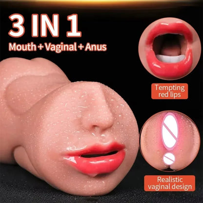 TitanPulse 3-in-1 Realistic Male Stroker