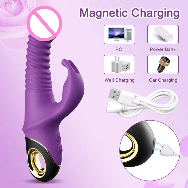 AuraPulse Auto-Thrusting Rabbit Vibrator