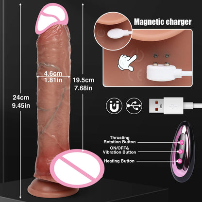 EdenPulse Luxe Realistic Telescopic Dildo
