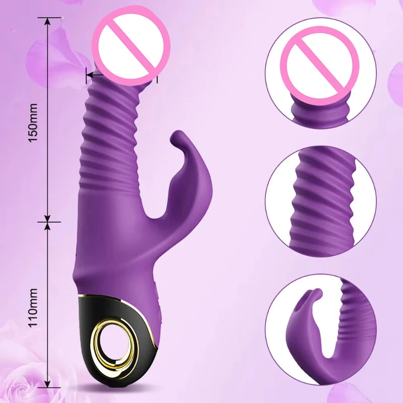 AuraPulse Auto-Thrusting Rabbit Vibrator